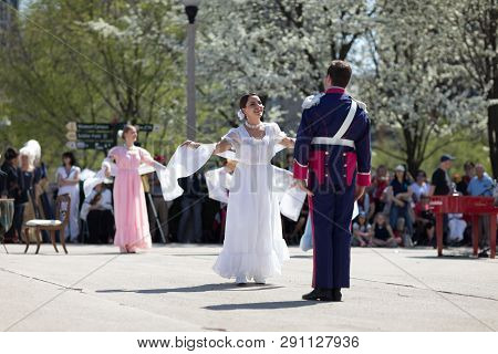 Chicago, Illinois, Usa - May 05, 2018 Members Of Polonia, Polish Folk Song And Dance Ensemble, Weari