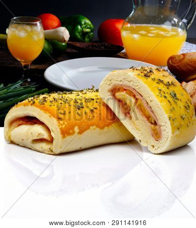 Brazilian Snack with cheese and ham