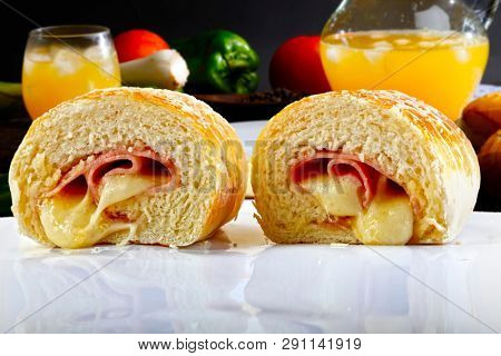 Brazilian Snack with cheese and ham