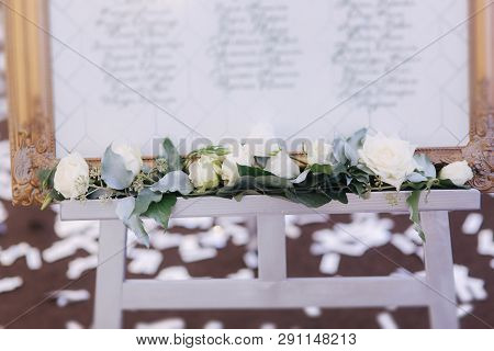 Elements Of Wedding Decoration In The Rstaurant