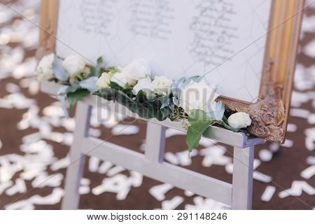 Elements Of Wedding Decoration In The Rstaurant