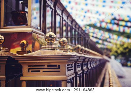 China, Hainan Island, Sanya, - December 1, 2018: Nanshan Buddhist Cultural Park, Editorial.