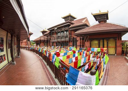 China, Hainan Island, Sanya, - December 1, 2018: Nanshan Buddhist Cultural Park, Editorial.