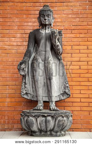 China, Hainan Island, Sanya, - December 1, 2018: Nanshan Buddhist Cultural Park, Editorial.