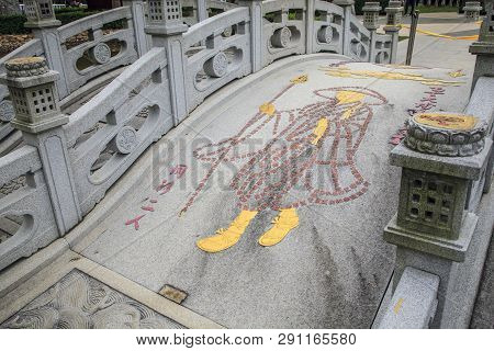China, Hainan Island, Sanya, - December 1, 2018: Nanshan Buddhist Cultural Park, Editorial.