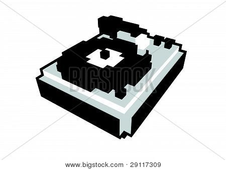 3D Pixel Plattenspieler