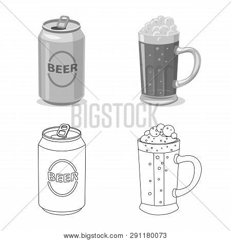 Vector Design Of Pub And Bar Logo. Collection Of Pub And Interior Vector Icon For Stock.