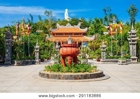 Long Son Pagoda Or Chua Long Son Is A Buddhist Temple In The City Of Nha Trang In South Vietnam