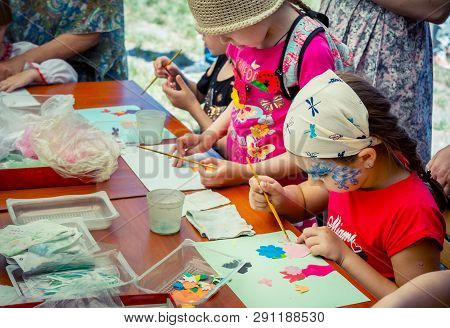Zaporozhia/ukraine- June 2, 2018: Charity Family Festival -children And Their Parents, Participating