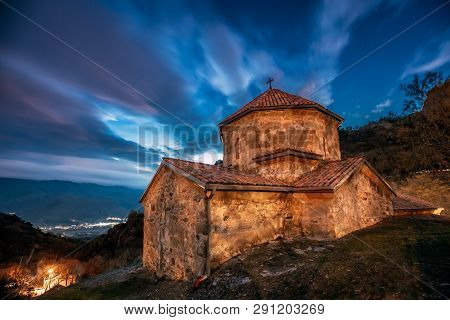 Mtskheta, Georgia. Shio-mgvime Monastery. Church Of Holy Virgin Or Theotokos In Medieval Monastic Sh