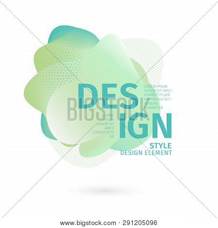 Unique Abstract Graphic Elements. Banner With A Gradient Shape. Design Template For Presentation Or 