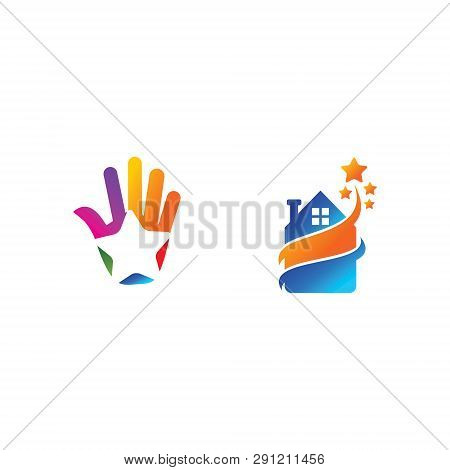 Success Star Logo Design Smbol Template Set