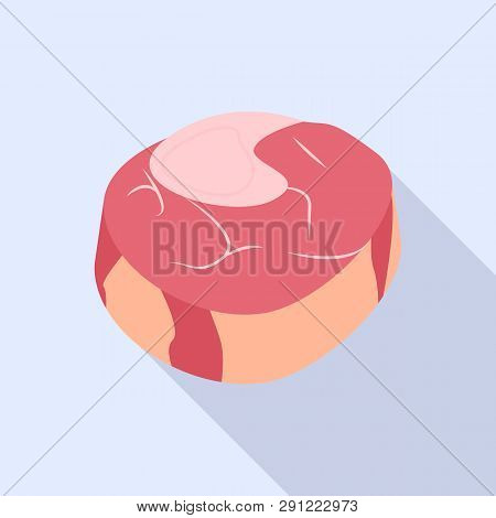 Piece Of Meat Icon. Flat Illustration Of Piece Of Meat Icon For Web Design