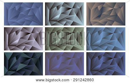 Set Of Polygonal Abstract Backgrounds, Vector Illustration, Creative Business Design. Vector Eps10
