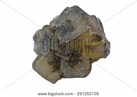 An Isolated Fluorite With Pure White Background