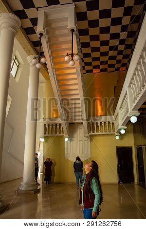 Stairs In The Coridor Of  Upside Down House In Batumi, Georgia, 21.april 2018