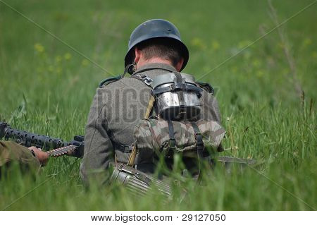 มือปืนเยอรมัน WW2 reenacting