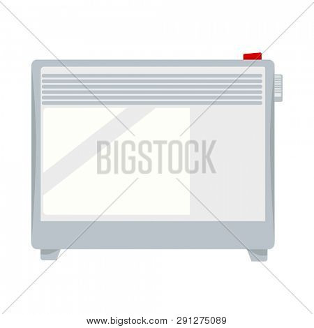 Electric ajustable white heater on knuckles isolated illustration
