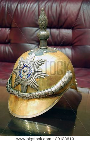 Capacete do Lancer. Russo. Tempo de guerra da Crimeia