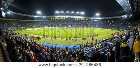 Kharkiv, Ukraine - September 2, 2017: Panoramic View Of Osc Metalist Stadium In Kharkiv During The F