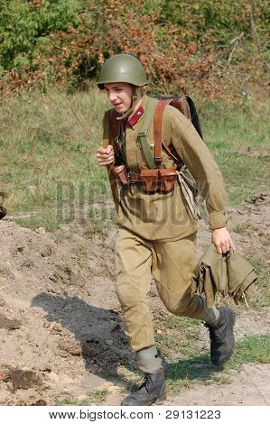 KIEV, UKRAINE. 5-6 Septembre 2008. Club Red Star de l'histoire militaire. Historique militaire reproduisant