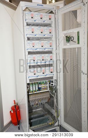 Kyiv, Ukraine - February 28, 2019: Rectifier, Electrical Equipment. A Rectifier Is An Electrical Dev