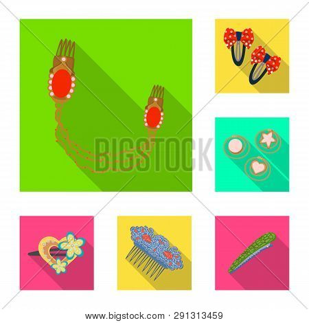 Vector Design Of Beauty And Fashion Logo. Set Of Beauty And Female Vector Icon For Stock.