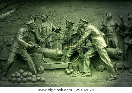 Detail-Krim-Krieg-Denkmal. Sebastopol