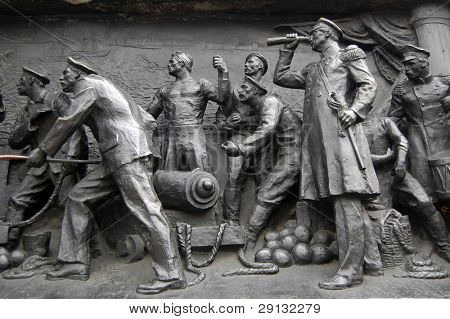 Detail-Krim-Krieg-Denkmal. Sebastopol