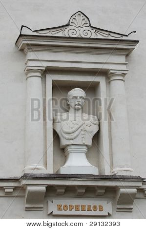 Kornilow. russischer Admiral der Krim-Krieg-Skulptur. Sebastopol, ukraine