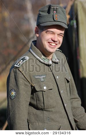 German soldier WW2. Reenacting Buttle for Kiev in  November 1943