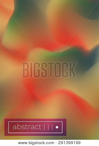 Bright Fluid Mesh Shapes Vector Background Covers Set. A4 Leaflet Mockup. Book Cover.