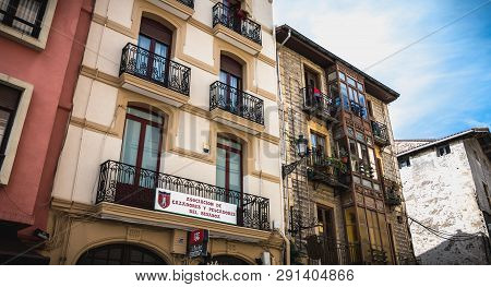 Typical Residential Building Architecture Of Irun, Spain