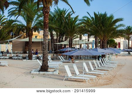 Lampedusa, Italy - August, 01: View Of Lampedusa Beach On August 01, 2018