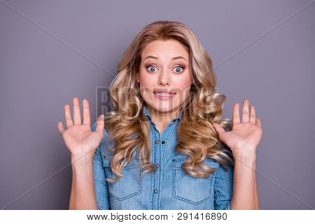 Close-up Portrait Of Her She Nice Cute Lovely Charming Fascinating Attractive Wavy-haired Lady Showi