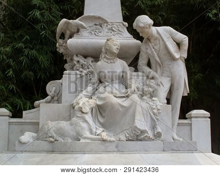 Cali, Colombia - February, 2019: Monument To The Famous Costumbrist Novel Maria Written By Jorge Jor