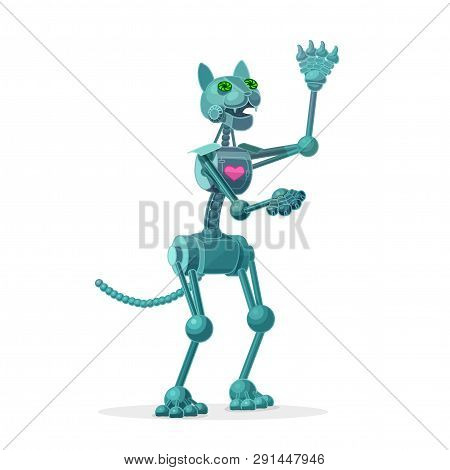 Vector Cartoon Animal Clip Art Robot Cat