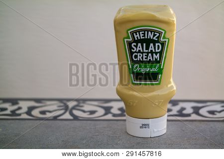 Torrevieja, Alicante, Spain - March 25 2009 : Heinz Salad Cream On Table With Copy Space