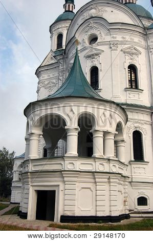 Staré ruské ortodoxní katedrála v ruské historické Kozelets, Černigovský kraj, Ukrajina