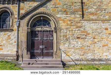 Entrance To The St. Clemens Church In Rheda-wiedenbruck, Germany