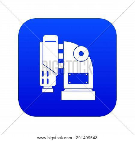 Pneumatic Hammer Machine Icon Digital Blue For Any Design Isolated On White Illustration