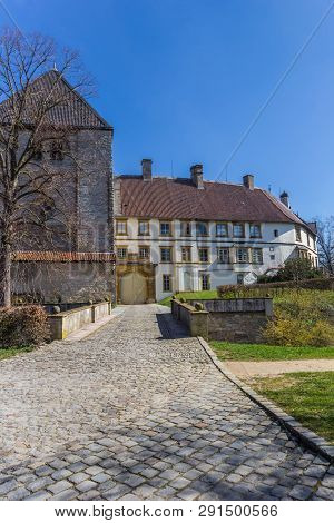 Entrance To The Historic Castle In Rheda, Germany