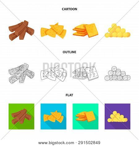 Isolated Object Of Oktoberfest And Bar Logo. Set Of Oktoberfest And Cooking Vector Icon For Stock.