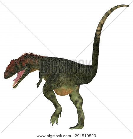 Mapusaurus Dinosaur Tail 3d Illustration - Mapusaurus Was A Carnivorous Theropod Dinosaur That Lived