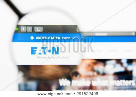 Los Angeles, California, Usa - 25 March 2019: Illustrative Editorial Of Eaton Website Homepage. Eato
