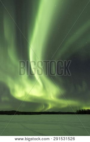 Aurora Borealis At Chena Lakes In Alaska