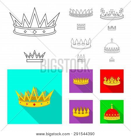 Vector Illustration Of Medieval And Nobility Symbol. Set Of Medieval And Monarchy Stock Vector Illus