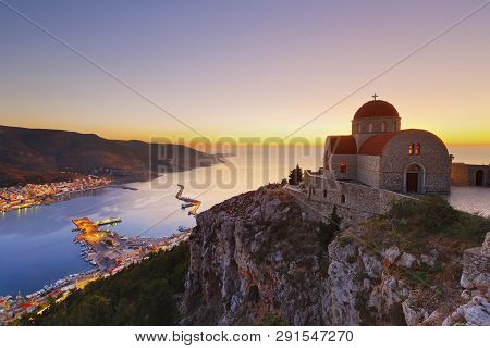 Monastery Of St. Sava Above Kalimnos Town In Dodecanese, Greece.
