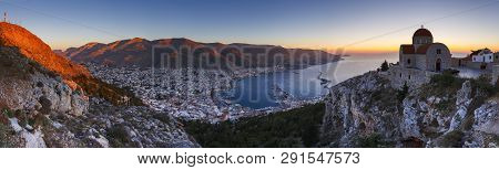 Monastery Of St. Sava Above Kalimnos Town In Dodecanese, Greece.