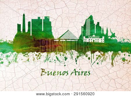 Skyline Of Buenos Aires, Cosmopolitan Capital City Of  Argentina